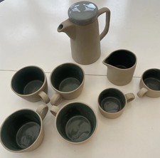 Futon Company Coffee Pot, Cup & Jug 8 Piece Set. Handthrown Studio Styling.