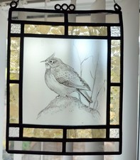 Stained glass and painted