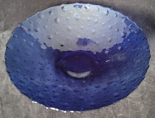 Blue glass textured bubble