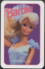 Playing Cards Single Card Old Vintage ** BARBIE ** Advertising GIRL FASHION DOLL