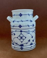 Vintage Geschenkidee Indian Blue & White Walter Vase, Milk Urn. Stamped 14 - 1