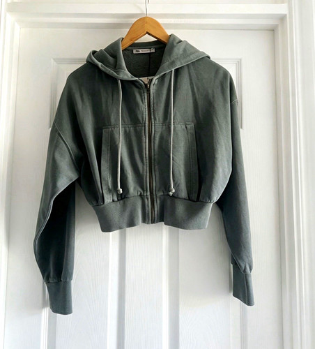Zara women grey hooded - zara,