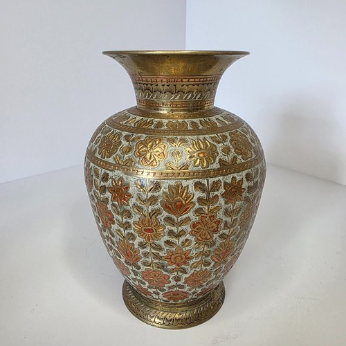 Vintage indian brass vase - vintage,