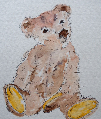 Watercolour painting steiff - watercolour,
