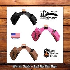 WESTERN SADDLE DOUBLE HORN BAGS~INSULATED WITH WATER BOTTLES ~TRAIL RIDE/CLINICS