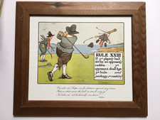 Charles Crombie Rules of Golf, RULE XXIII, Vintage 1989 Framed Print 15" x 13"