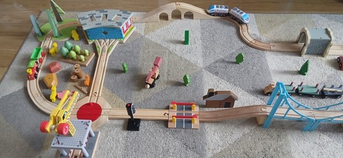 Wooden train set bundle - , over