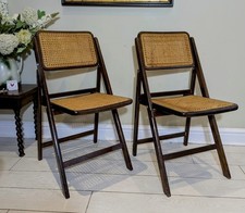 Pair Gillies Folding Chairs Mid Century Dining Chairs Italian MCM FREE POSTAGE 