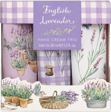 Heathcote & Ivory Hand Cream Trio 3x30ml Lavender, Shea & Argan, Vegan, Travel