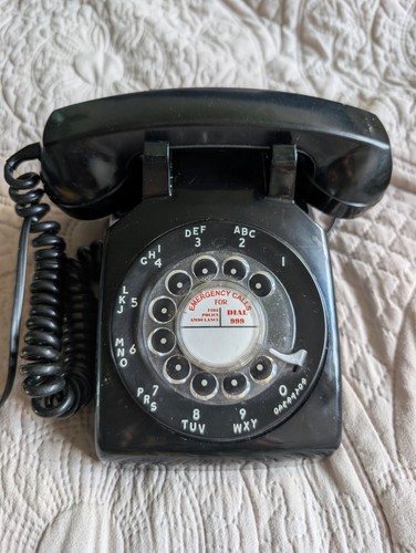 1966 vintage black rotary dial - 1966,
