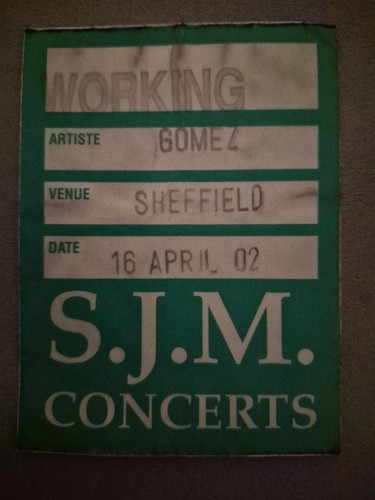 Gomez crew pass backstage - crew,