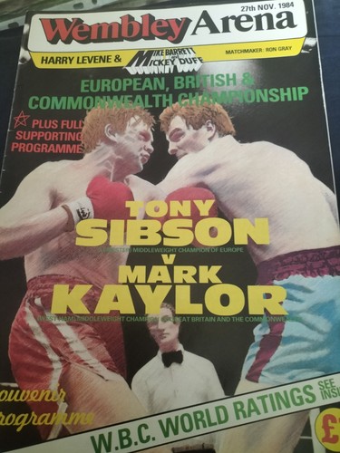 Vintage boxing programme - vintage,