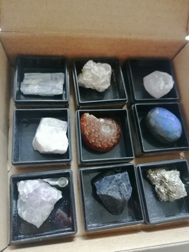 9pc crystal specimen mineral - crystal,