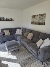 Reduced !!!! 6 Seater Sofa With Recliner And Foot Stool , Bought For £3500