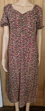 New wine floral midi dress size M 10/12