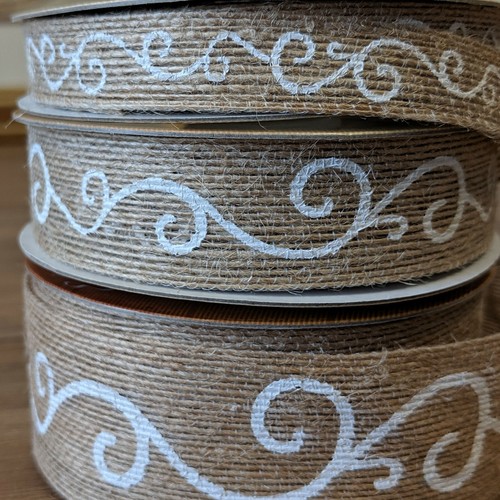Filigree hessian ribbon - filigree,