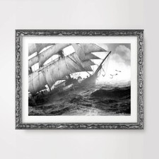 PIRATE SHIP SEASIDE NAUTICAL ART PRINT Poster Home Decor Wall Picture Artwork 