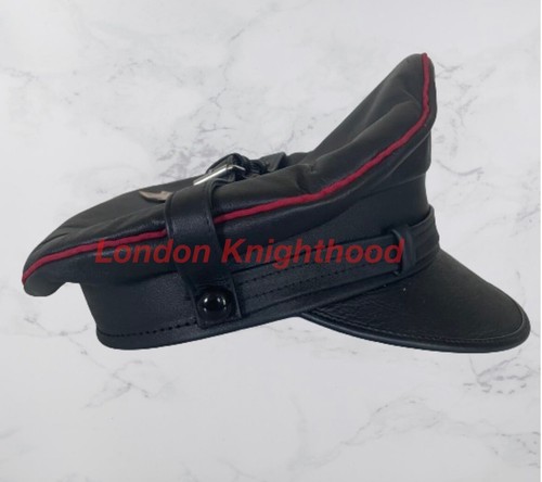 Genuine full leather black red - genuine,