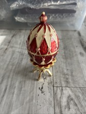 Vintage Atlas Created Fabrege Egg In Presentation