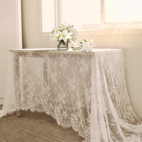 White lace tablecloth x118 - lace,