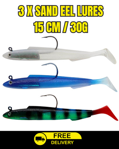 Sand eel lures pack 15cm - 3, –