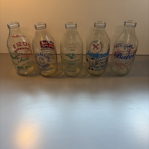 Empty glass pint milk - glass,