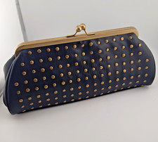 ghd Hair Tong Straightener Salon Black Gold Stud Faux Leather Storage Clutch Bag