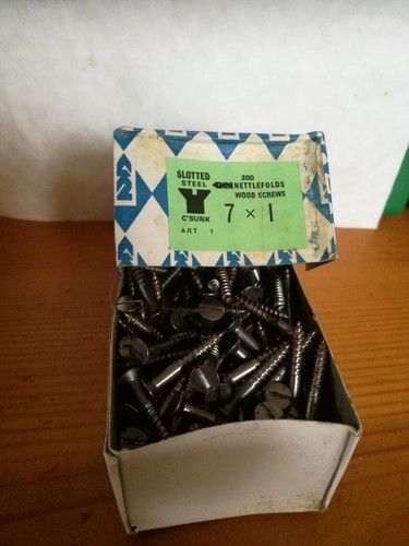 Vintage wood screws 7x3 - vintage, 7x3/4