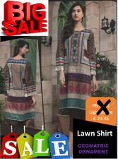 Unstitched Lawn Shirt +
