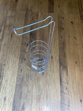 Habitat Chrome Metal Toilet Roll Holder Freestanding 60cm Brand New