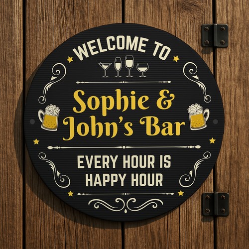 Personalised bar sign for home - bar,