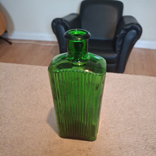 Antique green poison bottle - antique,