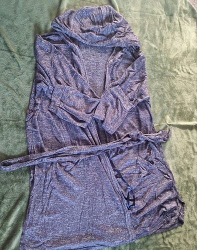 Women blue hooded - hooded,, belted