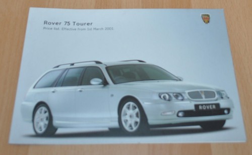 Rover tourer price list - rover,