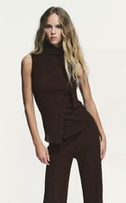 Zara Brown Textured Co Ord