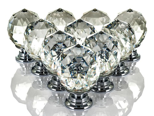 Fineway crystal cabinet knobs - crystal,