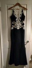 Lipsy Michelle Keegan Navy Blue Fish Tail Long Evening Dress 10 Formal Occasion