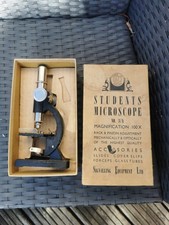 Vintage Students Microscope No. 3/A  Signalling Equipment Ltd – 100x OriginalBox