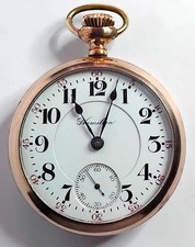 ?⭐R/R GRADE, G/PLATED HAMILTON, GR:940, 18s, 21Js OPEN FACE POCKET WATCH,FWO⭐?