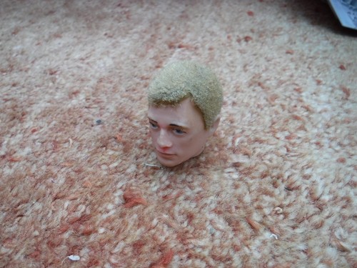 Vintage action man head - vintage,