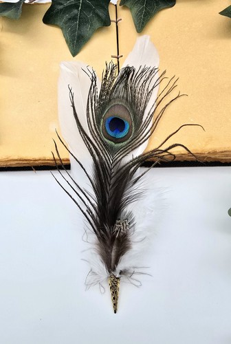 Smudging feather wand - feather, wand/wiccan