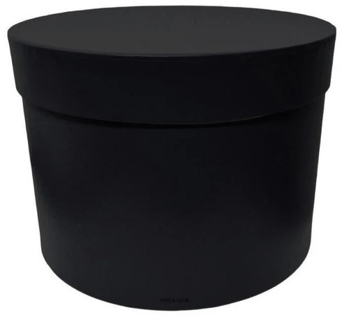 Small black flower hat - small, box
