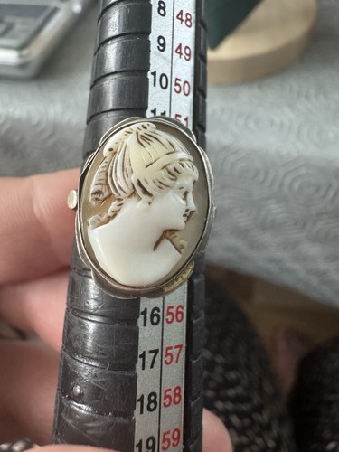 Sterling silver shell cameo - sterling,