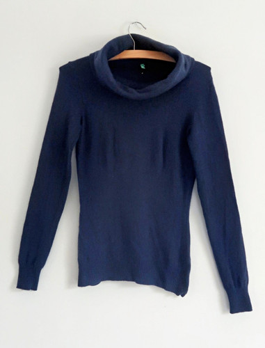 Benetton navy knit - benetton, cowl