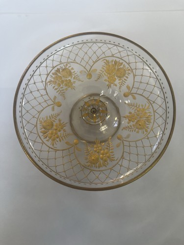 Victorian tazza glass - victorian,