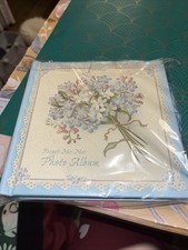 Vintage Style PAST TIMES Forget-Me-Not Photo Album -holds 47 photo's -New