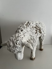 Vintage Large Hand-Painted Lamb Butcher  Victualler Shop Figure prop 600mm 