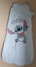 Stitch Baby Grow Bag Sleeping Bag Zip up Side Popper Top Used Blue
