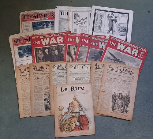 Job lot vintage war magazines - job,