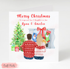 Personalised Christmas Card For Couple Daughter Son in Law Mum Dad Nan Grandad